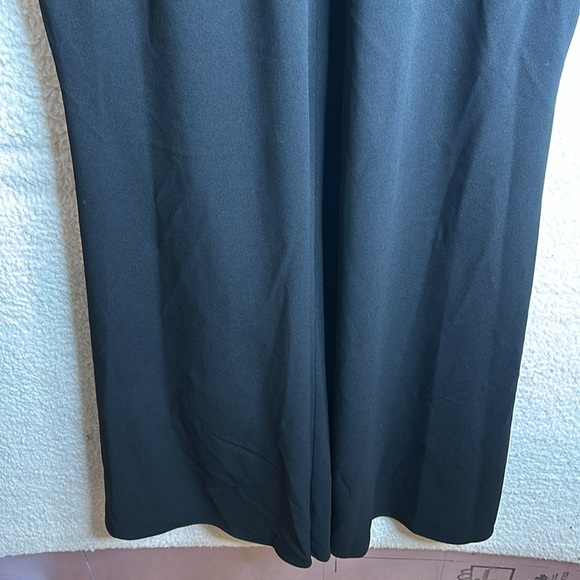 NWT DKNY Womens Black Ruffle Sleeveless V-Neck Maxi Dress Gown SIZE 16 - Picture 6 of 11